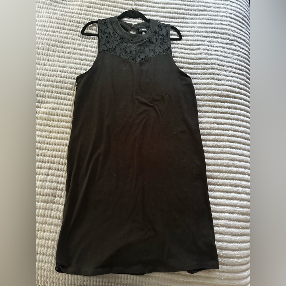 Black Torrid Women’s High Lace Neck Dress Size 3X